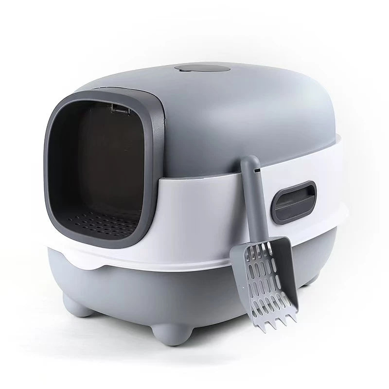 Litter Box Kucing Tertutup Anti Bau – Desain Modern & Nyaman