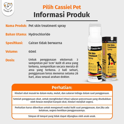 Obat Jamur Anjing Kucing – Cassiel Pet Triple Defense Spray