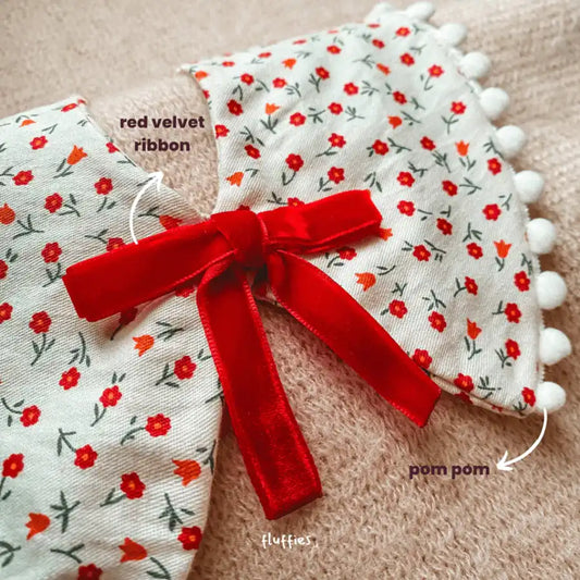Collar Anjing & Kucing Valentine’s Day – Red Velvet Bloom Garden Series