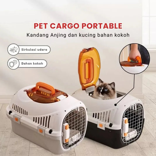Pet Cargo Portable – Kandang Anjing & Kucing Kokoh dengan 4 Sistem Penguncian Aman