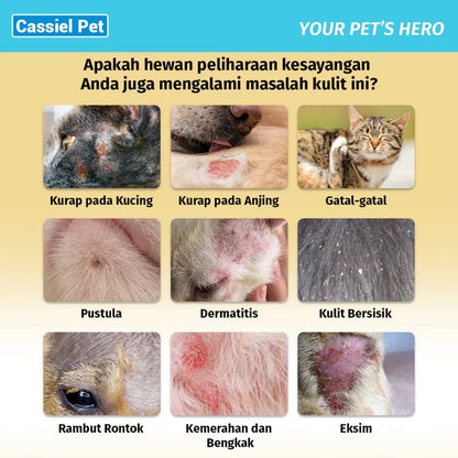 Obat Jamur Anjing Kucing – Cassiel Pet Triple Defense Spray