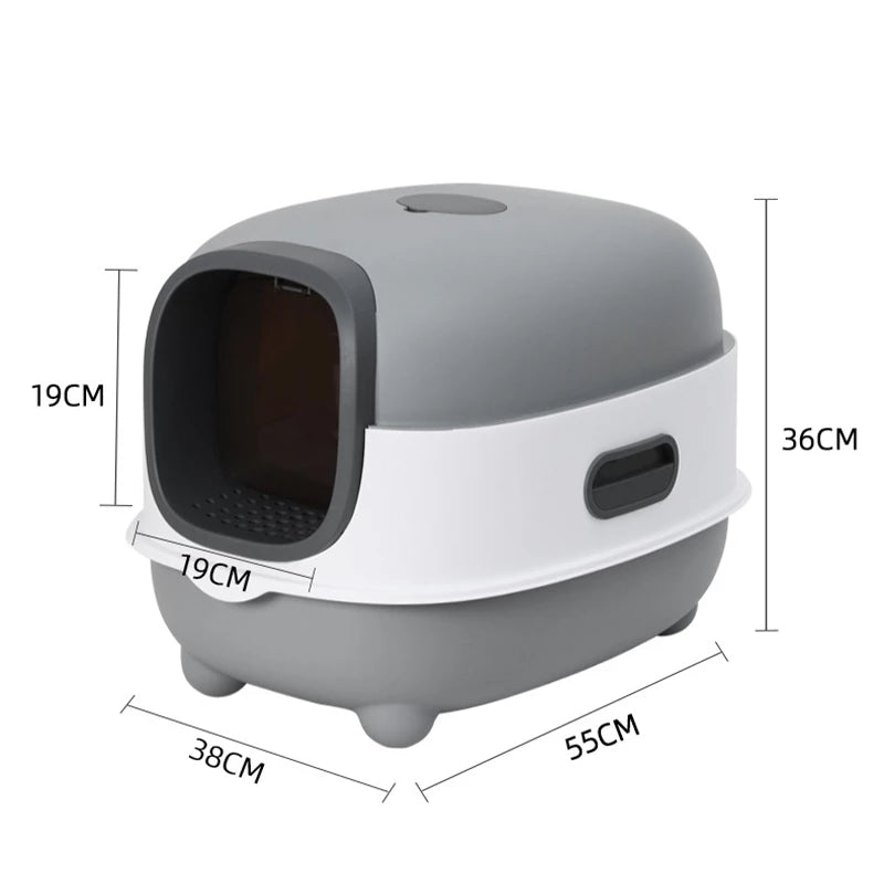 Litter Box Kucing Tertutup Anti Bau – Desain Modern & Nyaman