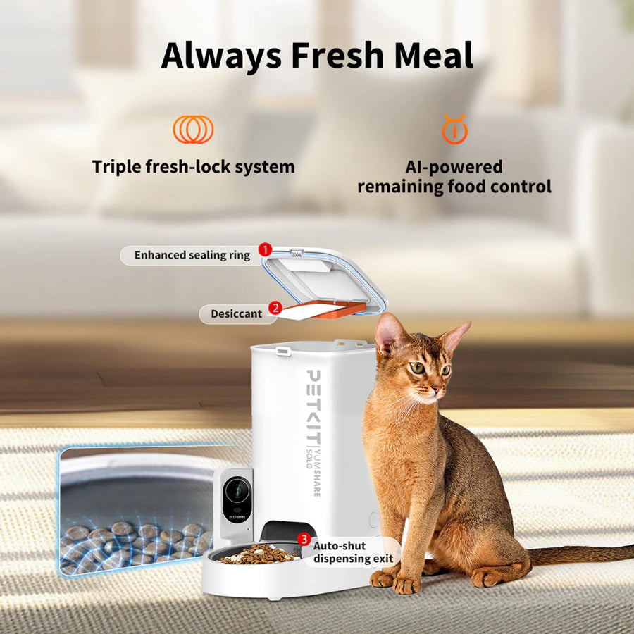 Camera Smart Pet Feeder – Automatic Food Dispenser dengan App Control & Kamera HD