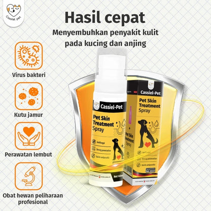 Obat Jamur Anjing Kucing – Cassiel Pet Triple Defense Spray