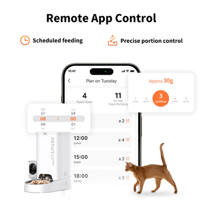 Camera Smart Pet Feeder – Automatic Food Dispenser dengan App Control & Kamera HD