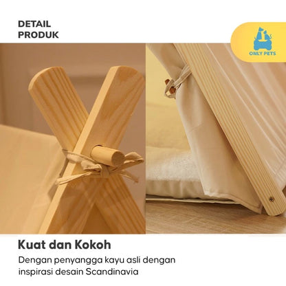 Tenda Kayu Kucing Anjing Desain Skandinavia – Nyaman & Estetik